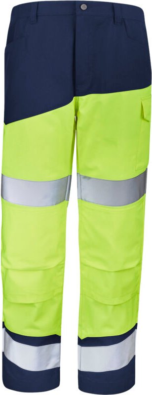 Hose mit Knie-Taschen, Neon-Sicherheits-XP, Neon-Gelb/Marineblau, XS - FR(36-38)