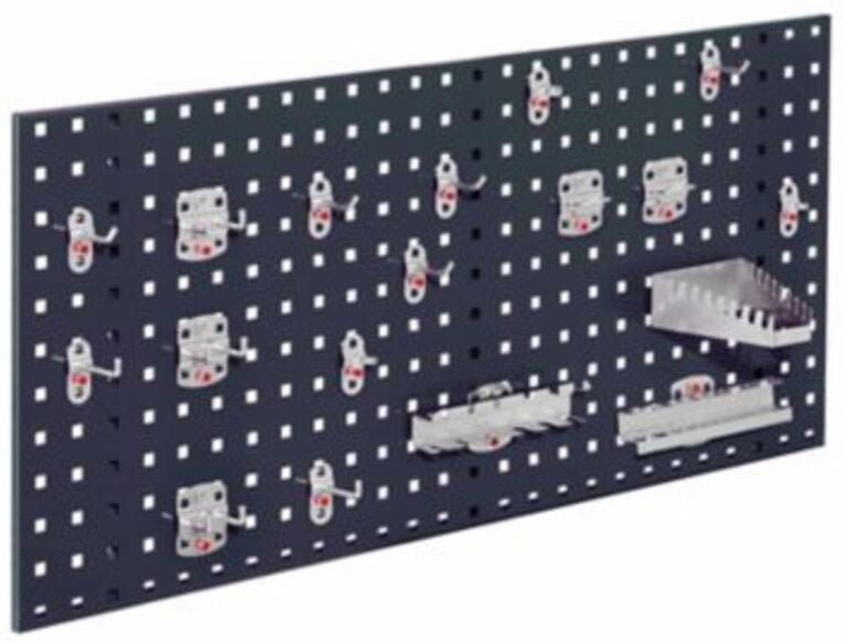 Kappes ®RasterPlan Einsteigerset 6 1x Lochplatte 1000x450mm 1x Werkzeughaltersortiment 18-teilig Anthrazitgrau RAL 7016