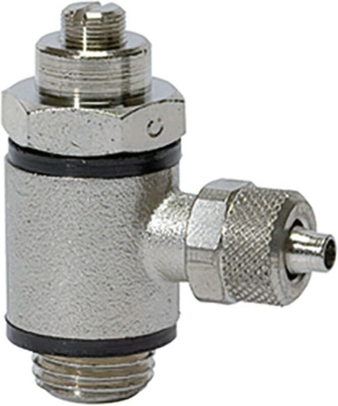 Drosselrückschlagventil, Abluftdr.Schnellverschr.G1/4,Schl.8/6 - Riegler