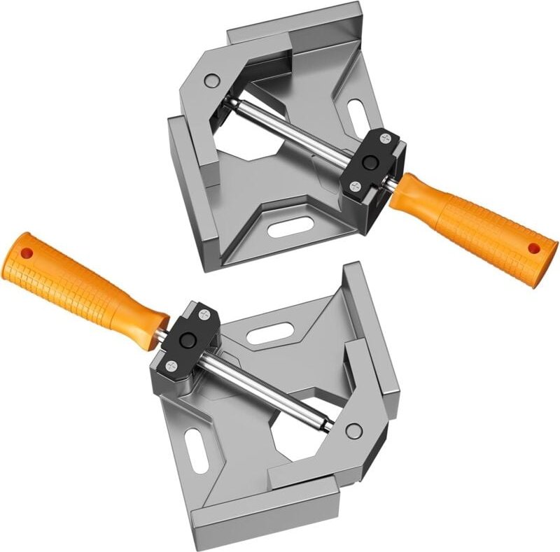 Stück 90-Grad-Winkelklemme, Tischlerwerkzeug, Schraubstock aus Aluminiumlegierung, Winkelklemme mit verstellbarer Schwen...