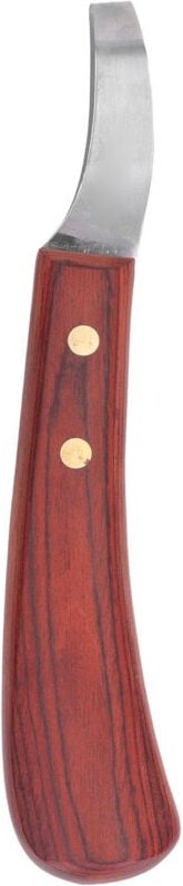 Hufmesser, doppelseitiges Hufbeschnittmesser mit Holzgriff, rutschfestes Hufschmiedwerkzeug, ovale Schere für die Pferde...