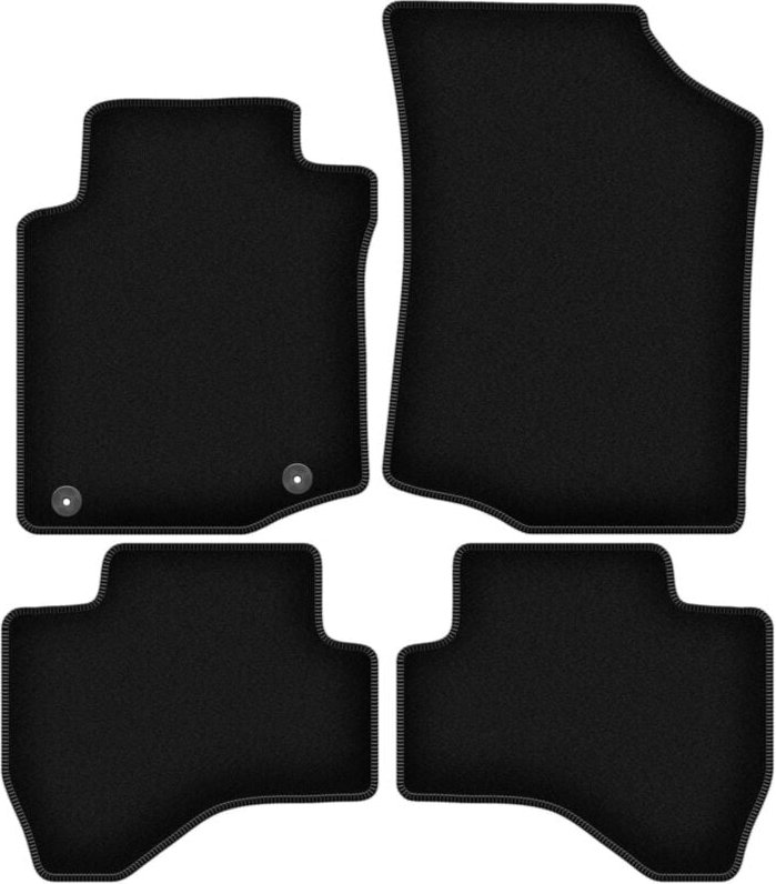 BASIC schwarze Veloursmatten für: Toyota Aygo I Fließheck (2005-2014)