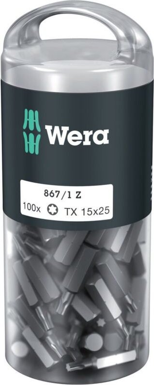 Wera - 867/1 diy torx 1/4 BitBit, Länge 25 mm, tx 15 100er Pack