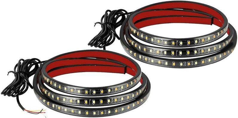 Woosien - 2 Stück 48 Zoll 120 cm Auto-LED-Lichtleiste 144 LED-Pickup-Lichtleiste LKW-Bremsstreifen-Pickup-LED-Lichtleist...