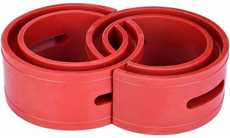 Hoopzi - Stoßdämpfer-Federpuffer, 2-teiliges Universal-Auto-rotes Stoßstangenkissen, Auto-Stoßdämpfer-Feder-Stoßstangent...