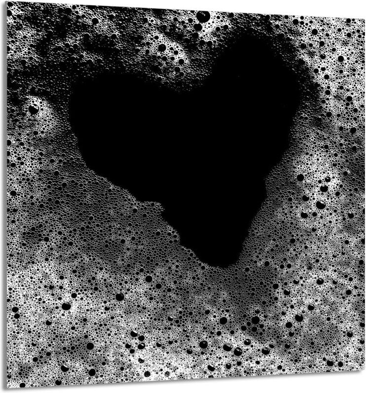 GLASPLATTE FÜR KÜCHE 60x65 Herz