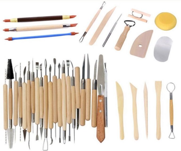 Ton-Werkzeuge, 38-teiliges Töpfer-Werkzeug, Ton-Bildhauer-Werkzeuge für Kinder, Polymer-Ton-Werkzeug-Set, Keramik-Werkze...