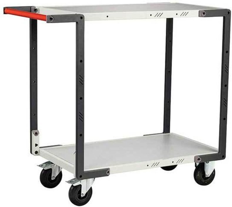 Werkstattwagen zum Zusammenbauen - Modularer Industriewagen - 2 Platten 850x495mm - Tragkraft 250kg - 884721112