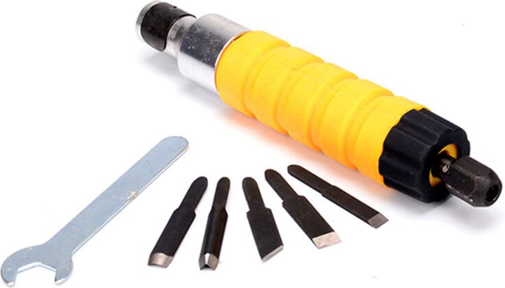 Sollbry - 5-teilige Holzbearbeitungsmeißel, Schnitz- und Gravurwerkzeug-Sets, elektrische Bohrmaschine, Handwerkzeug für...