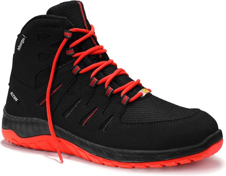 ELTEN Sicherheitsschnürstiefel MADDOX black-red Mid ESD S3S 769561-37