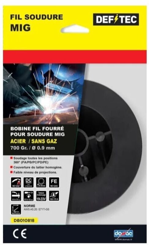 Spule mit grauem Fülldraht, Durchmesser 0,9 mm, Gewicht 800 g Centrale Brico