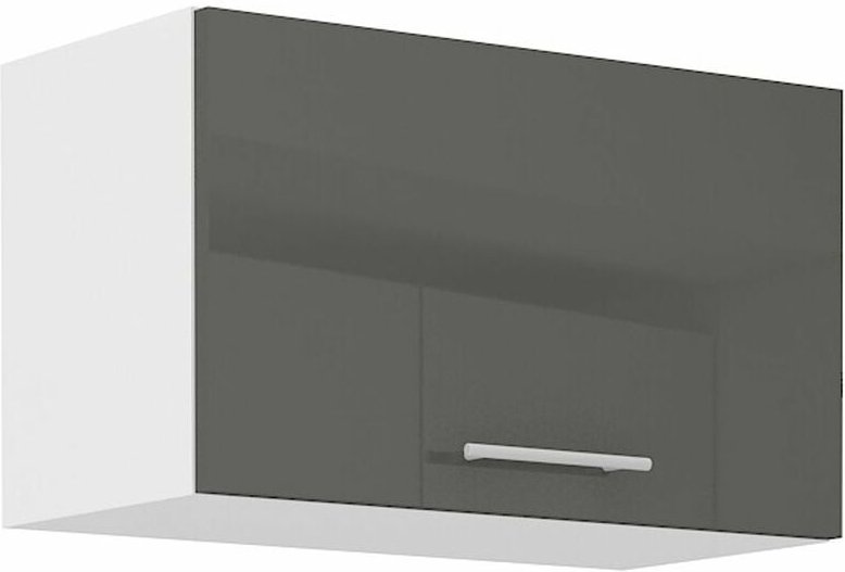 Küchen Preisbombe - Küche Hängeschrank 60 Lara Grau Hochglanz + Weiss matt Küchenzeile Küchenblock