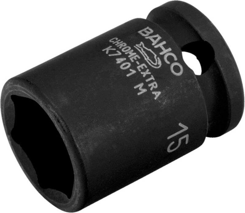 Bahco 3/8 Kraft-Steckschlüssel-Einsatz, Sechskant, 8 mm, phosphatiert