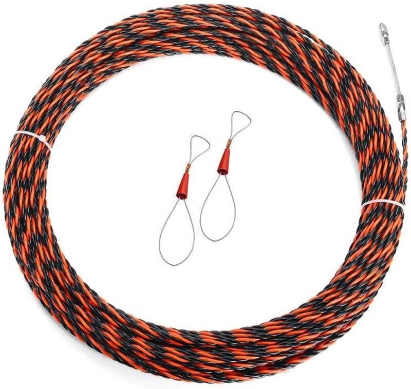 Kcvv - Elektrikernadel, 50 m, elektrischer Drahtabzieher, Drahtabziehnadel mit 5 mm Durchmesser, einziehbare Installatio...