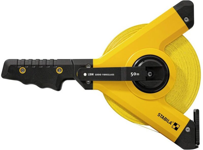 Rahmenbandmaß lbm 1000, 50 m, Glasfaserband, metrische Skala - Stabila