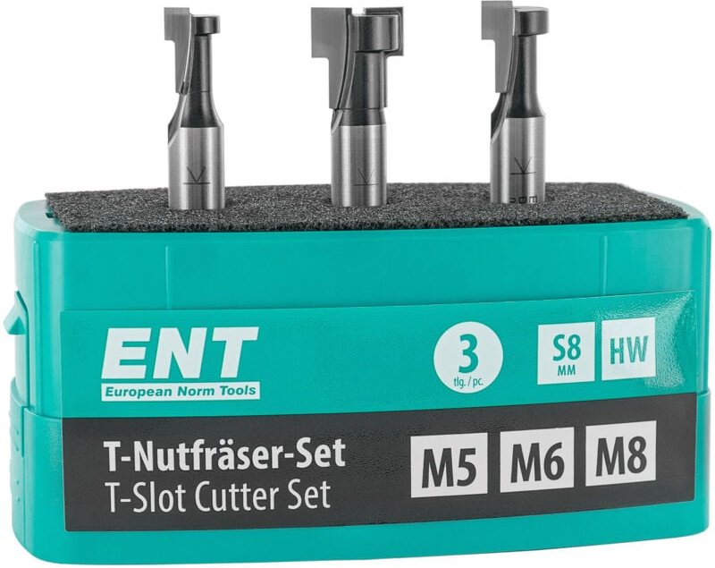 Ent European Norm Tools - ent Fräserkassette hw 3-teilig in Kunststoffbox