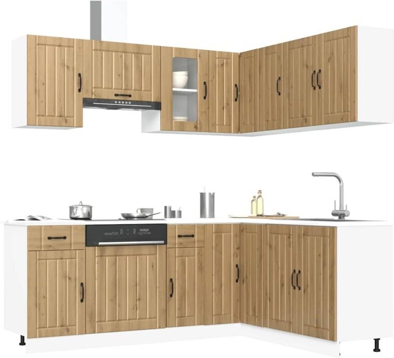 Vidaxl - 11-tlg. Küchenschrank-Set Lucca Artisan-Eiche Holzwerkstoff