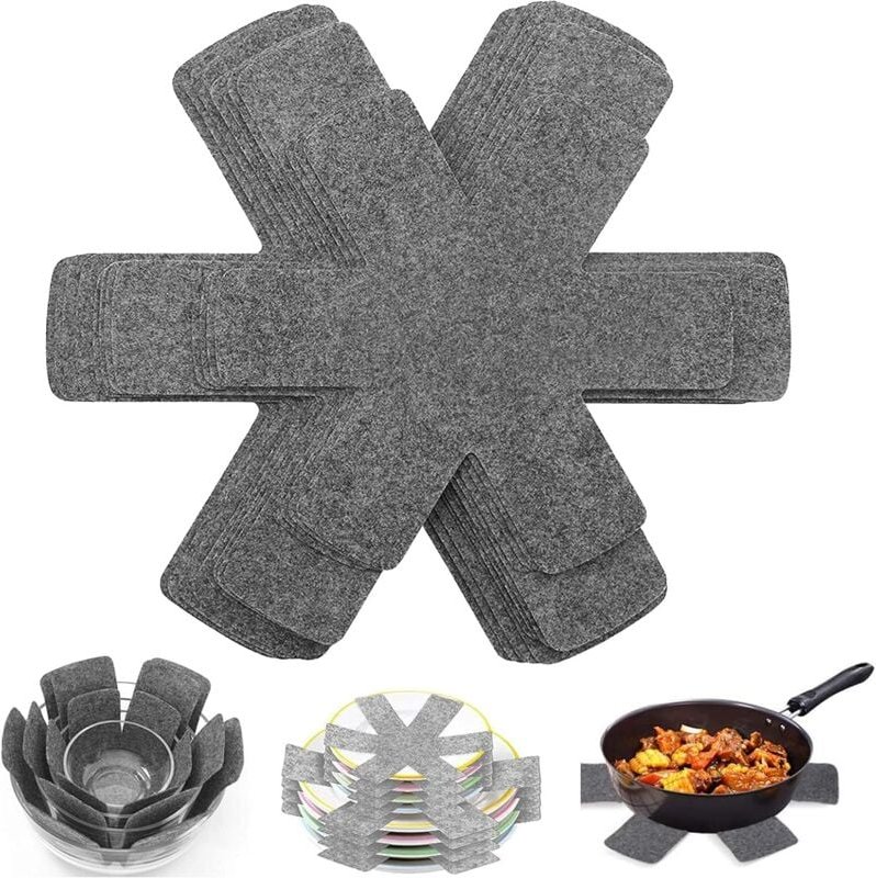 Fitags - Topfdeckelschutz, kratzfeste und kollisionssichere Schutzpolster, hitzebeständige und rutschfeste Schutzhülle f...