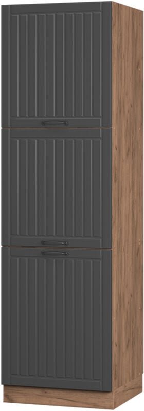 Herdumbauschrank Fame-Line, Dunkelgrau, 60 cm, Vicco