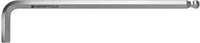 Pb Swiss Tools - Sechskant-Winkelschraubendreher, lang, verchromt, 6 mm, 191 x 34 mm