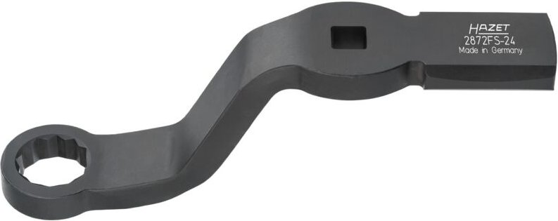 Hazet Schlag-Ringschlüssel, Doppelsechskant, mit 2 Schlagflächen, Vierkant hohl 12,5 mm (1/2), Außen-Doppel-Sechskant Pr...