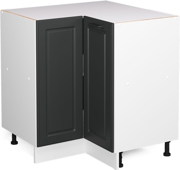 Eckunterschrank R-Line, Anthrazit Landhaus, 75.6 cm ohne Arbeitsplatte, Vicco