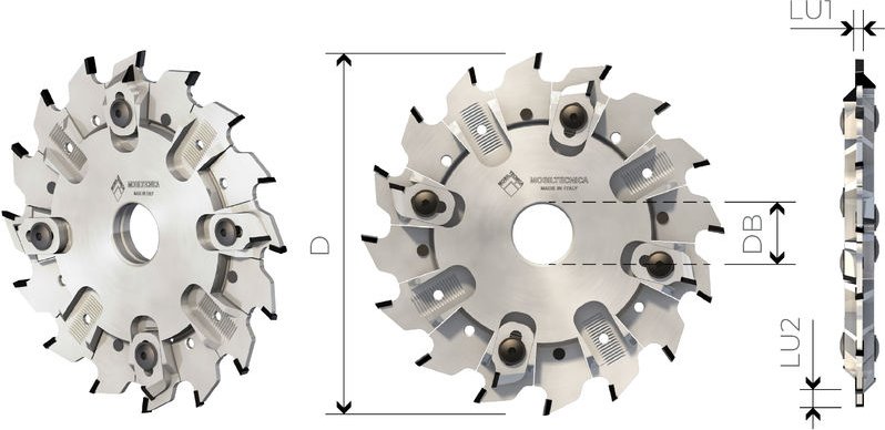 Mtecf036.11 - Regulierbare Fräsen Für Kanäle Mit Verstellbaren Kantenschleifern - Mobiltecnica .11d180 Lu1 6/11,5 Lu2 4/...