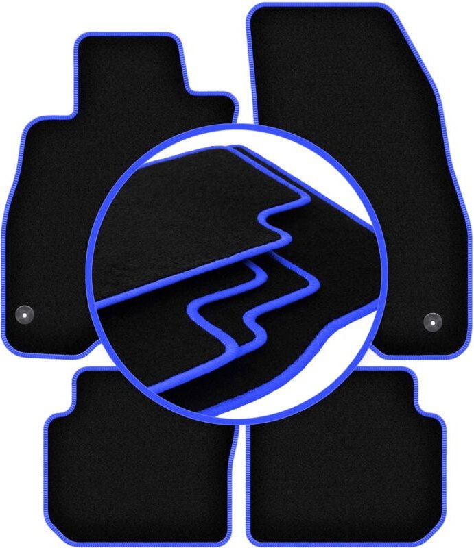 CARLUX-BLUE Autofußmatten für: Fiat Punto 12' Fließheck (2012-2018)