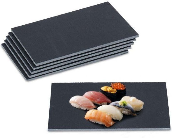 Schieferplatte rechteckig 6er set