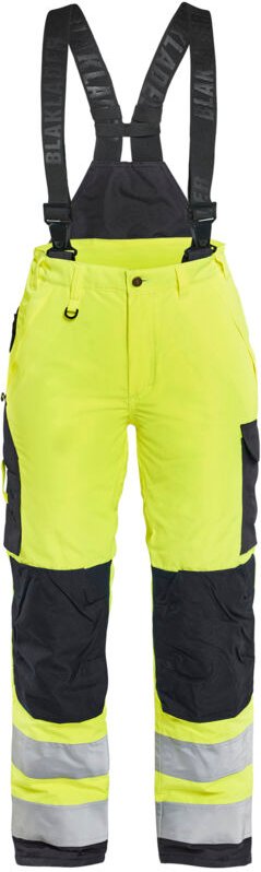Arbeits-Hosenträger-Hose für den Winter, hohe Sichtbarkeit, Damen 7885 – Neon-Gelb/Schwarz M – FR(40) – SE(C38) – Normen