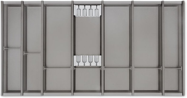 Thumbnail - Cuisio Besteckeinsatz Besteckkasten Transluzent-graphitgrau für Blum Legrabox 473 mm mit Korpusbreite 1000 mm