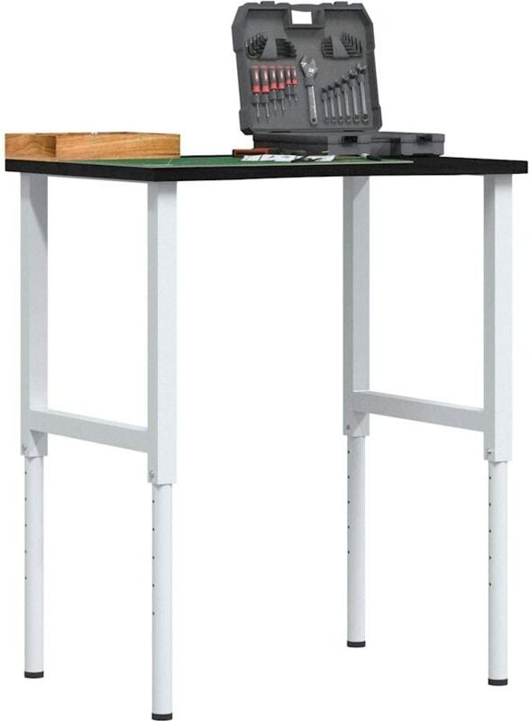 Werkbank Dunkelbraun 80x60x(71,5-98) cm Massivholz Eiche - Vidaxl