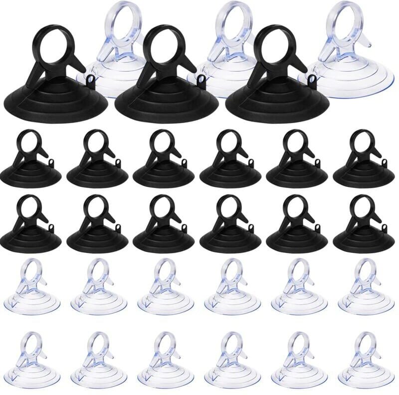 Dolaso - 60 Stück Sonnenschutz-Saugnapf, 45 mm Saugnapf ohne Haken, Saugnapf aus pvc, Mini-Saugnapf, transparent und sch...