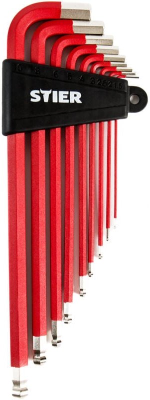 Winkelschraubendreher-Satz, 6kt, 9-teilig, 1,5 - 10 mm, im praktischen Klapphalter, mit Kugelkopf, Innensechskant Satz, ...