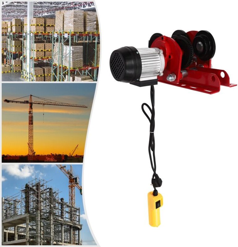 1T/2204.6lbs Miniatur-Elektroflaschenzug Miniatur-Schiebebalken-Rollenzug Elektroflaschenzug