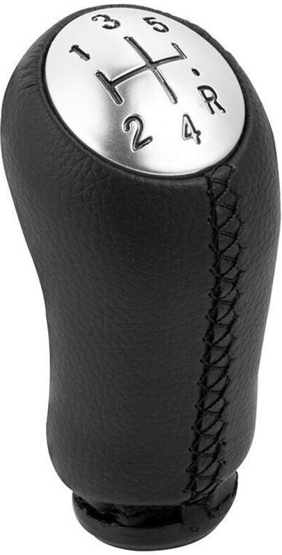 Manueller Schaltknauf für Renault Clio III 2005-09 Megane 2 Laguna 2003-09, schwarzes Leder, mit Adapter