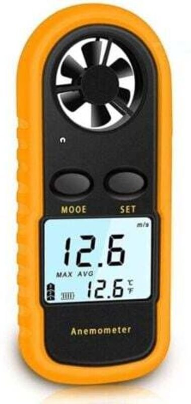 Thumbnail - Tragbares Anemometer, hochpräzises digitales Anemometer (± 5 %) mit LCD-Hintergrundbeleuchtung, Handanemometer für den A...
