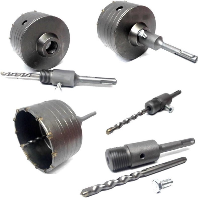 Trade Shop Traesio - Trade Shop - tazzo carotatrice für muro da 30MM bis 130MM + asta da 11 cm sds plus -