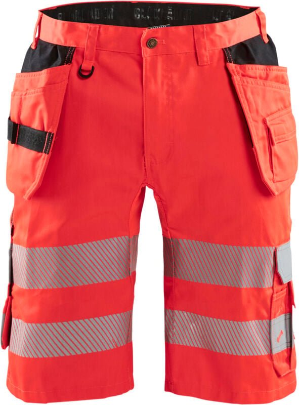 Thumbnail - Hochsichtbarer, dehnbarer Arbeitsshort Artisan 1586 - Neonrot M - FR(44) - SE(C50) - Normen