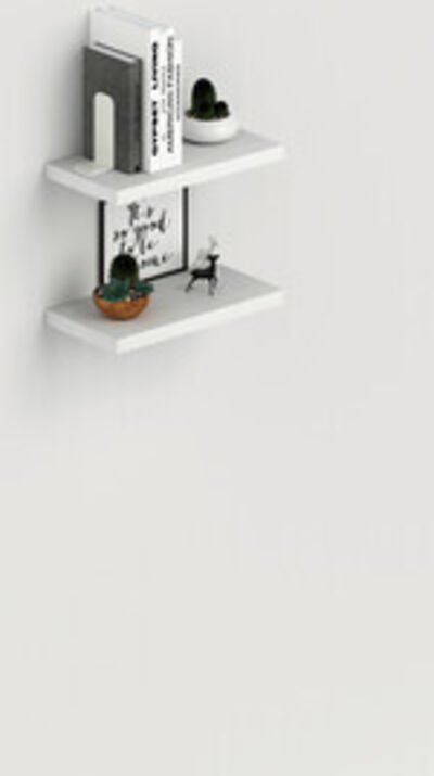 Marca - paar wäscheservice-regale 45 x 23 cm weiss