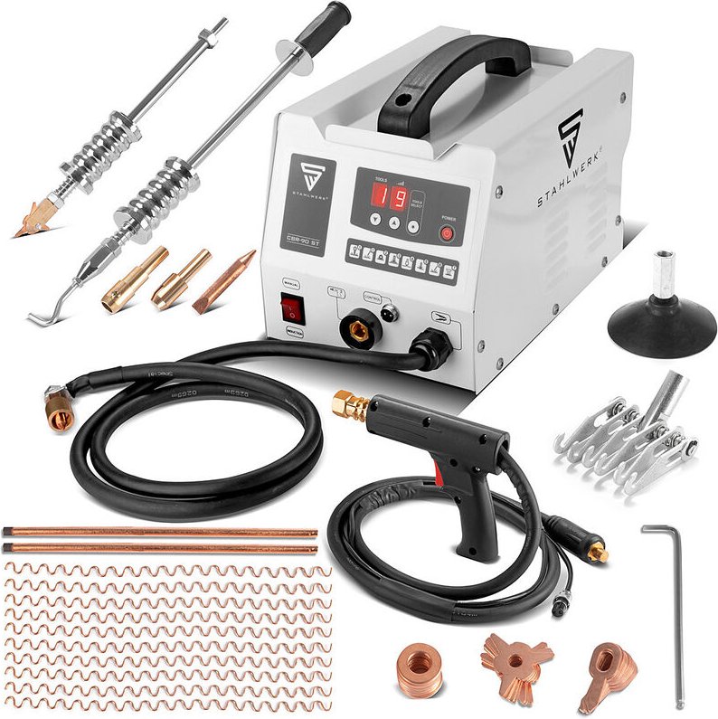 STAHLWERK Ausbeulspotter CBR-90 ST mit 3.000W und 230V Smart Repair Ausbeul-Set