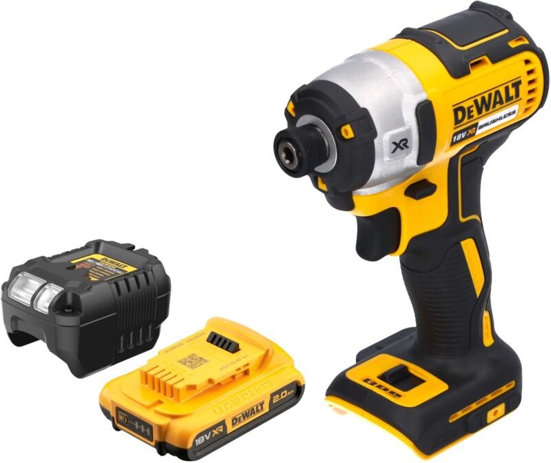 Dcf 887 D1 Akku Schlagschrauber 18 v 205 Nm 1/4' Brushless + 1x Akku 2,0 Ah + Ladegerät - Dewalt