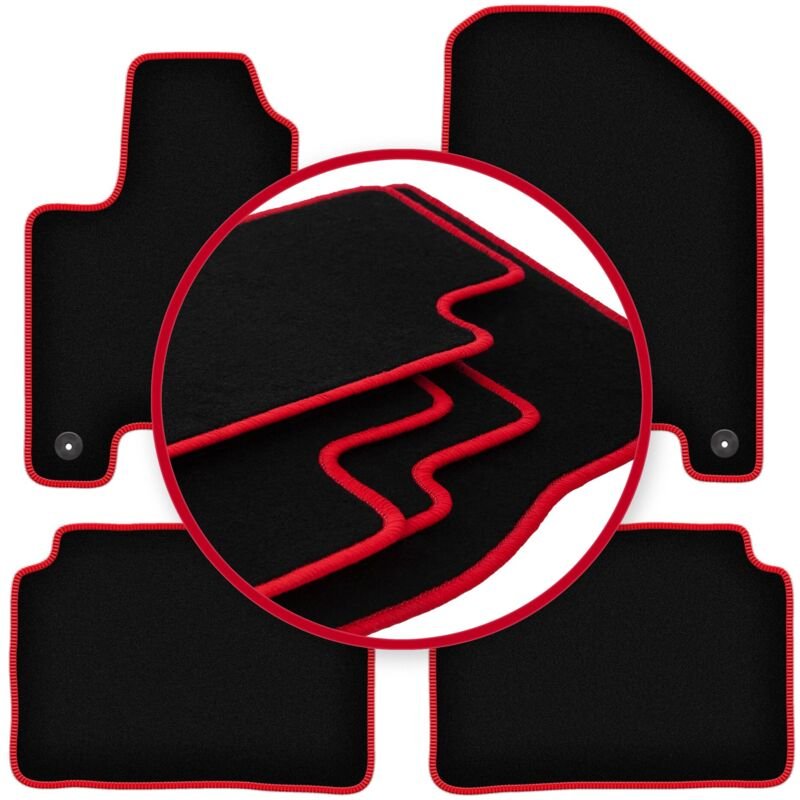 CARLUX-RED Autofußmatten für: Kia Soul EV Fließheck (2013-2019)