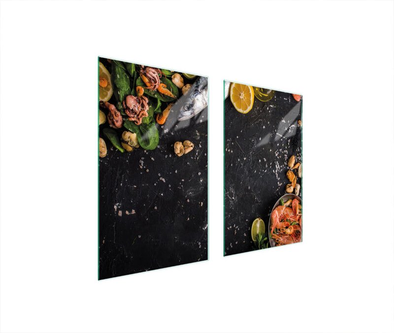 GLASSCHUTZPLATTE FÜR HERD 75x52 FISCH