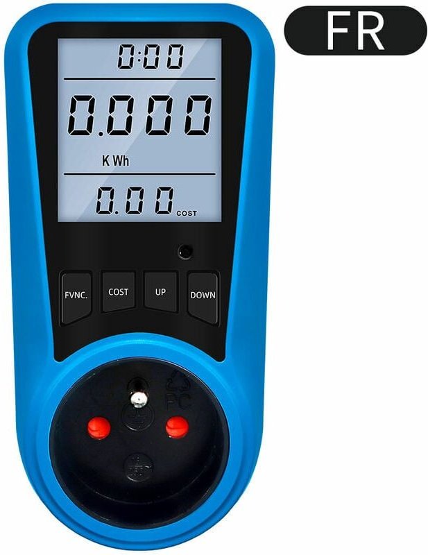Ulisem - Digitaler Leistungsmesser, EU-Stecker, AC-Voltmeter, Energietester, us uk au fr br it Regulierungsstecker