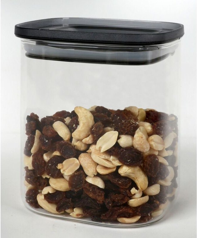 Buri - 8x Vorratsglas 0,9L Transparent Gefäße Boxen Behälter Aufbewahrung Müsli Nudeln