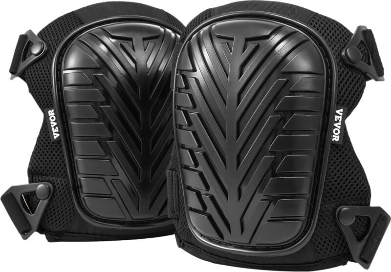 Knieschoner 23x20 cm, Fliesenleger mit verstellbaren Riemen & Nieten, dicke Gel-Knieschützer mit Schaumstoffpolster für ...