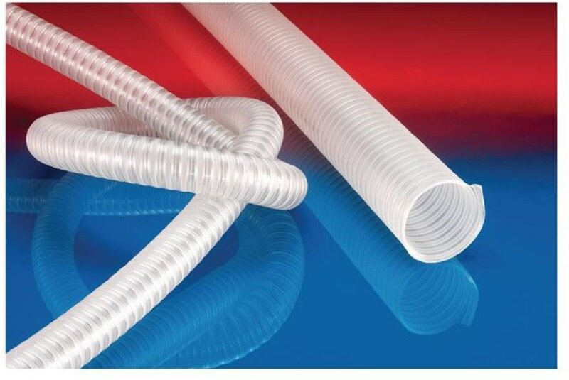 Saug- und Förderschlauch (FDA) BARDUC® PUR-INOX 382 FOOD-AS Innen-Ø 63-65 mm Außen-Ø 73,00 mm Länge 10 m Wandstärke 4 mm