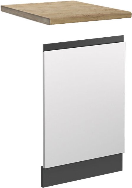 Frontblende R-Line, Weiß, 45 cm , AP Eiche, Vicco