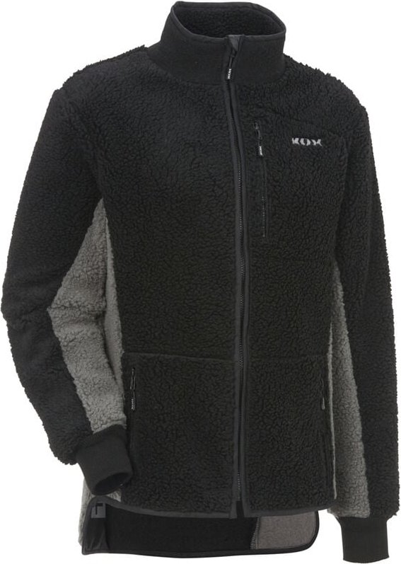 KOX - Faserpelzjacke Grau/Schwarz Größe 54/56